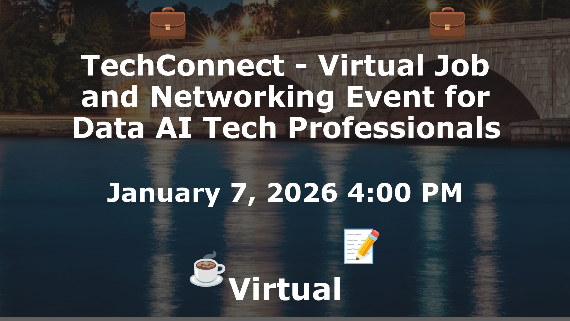 TechConnect - Virtual Job and Networking Event for Data AI Tech Professionals event image